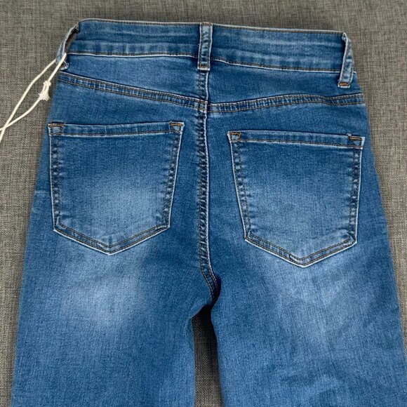 New!! Wax Jeans Mid Rise Ankle Grazer 0/24 Stretchy 73% Cotton Repreve, Spandex - Picture 13 of 15